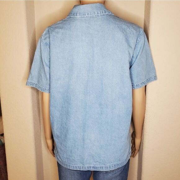 Vintage soft touch Embroidered Denim Shirt - Picture 7 of 8